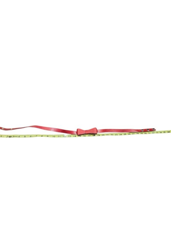 Alice + Olivia Red Genuine Leather Bow Waist Belt Size M Made in Italy